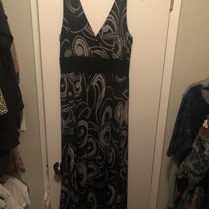 Black and white maxi dress
